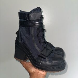 Converse Black Heeled Boots with Ankle Support